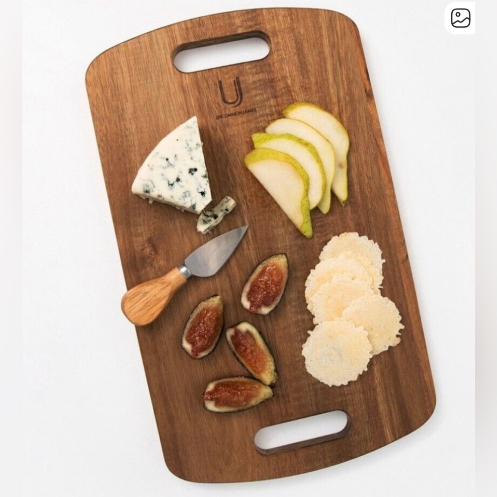 NWT Uncommon James Acacia Wood Cheeseboard